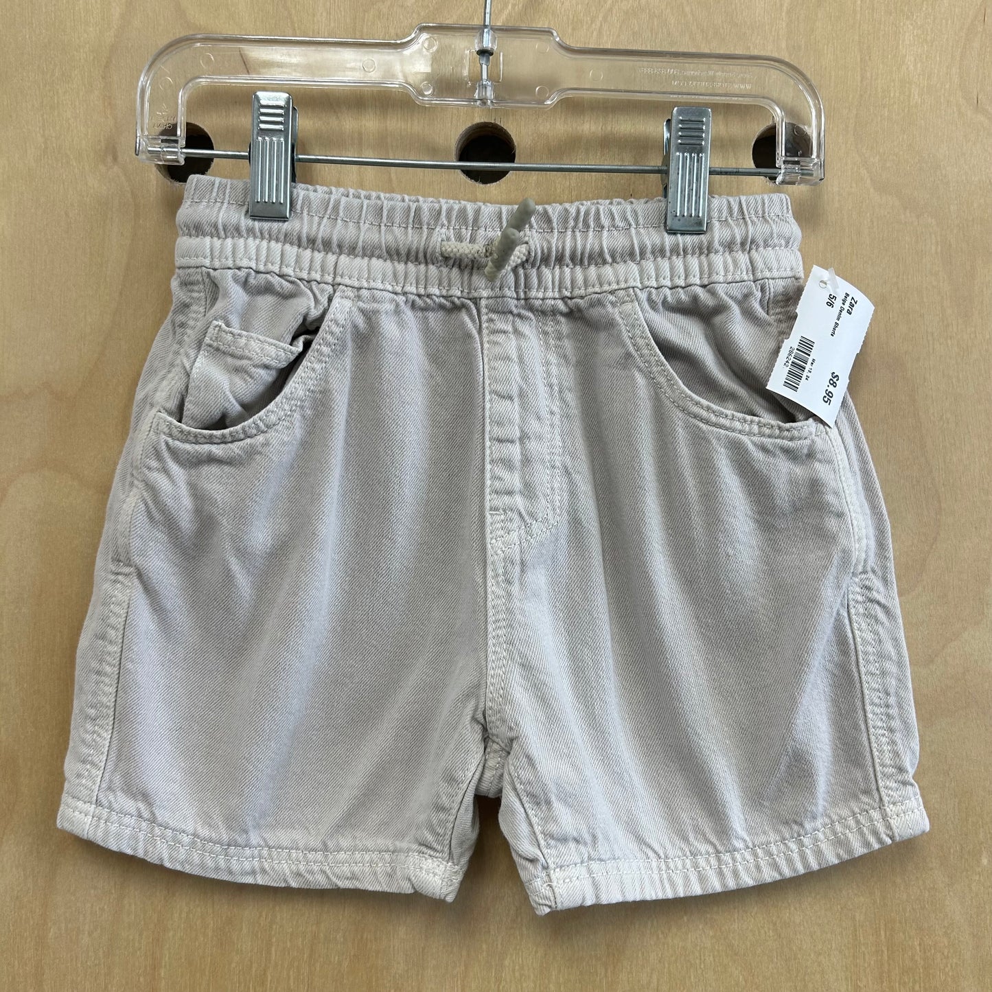 Beige Denim Shorts