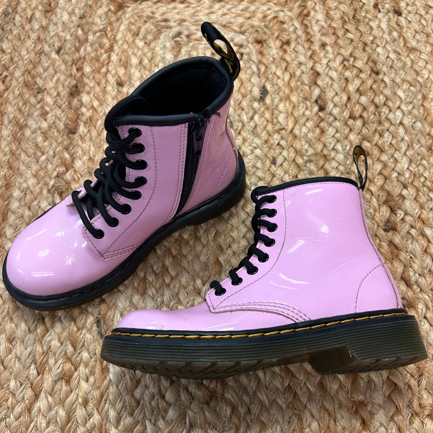 Pink Patent Leather Boots