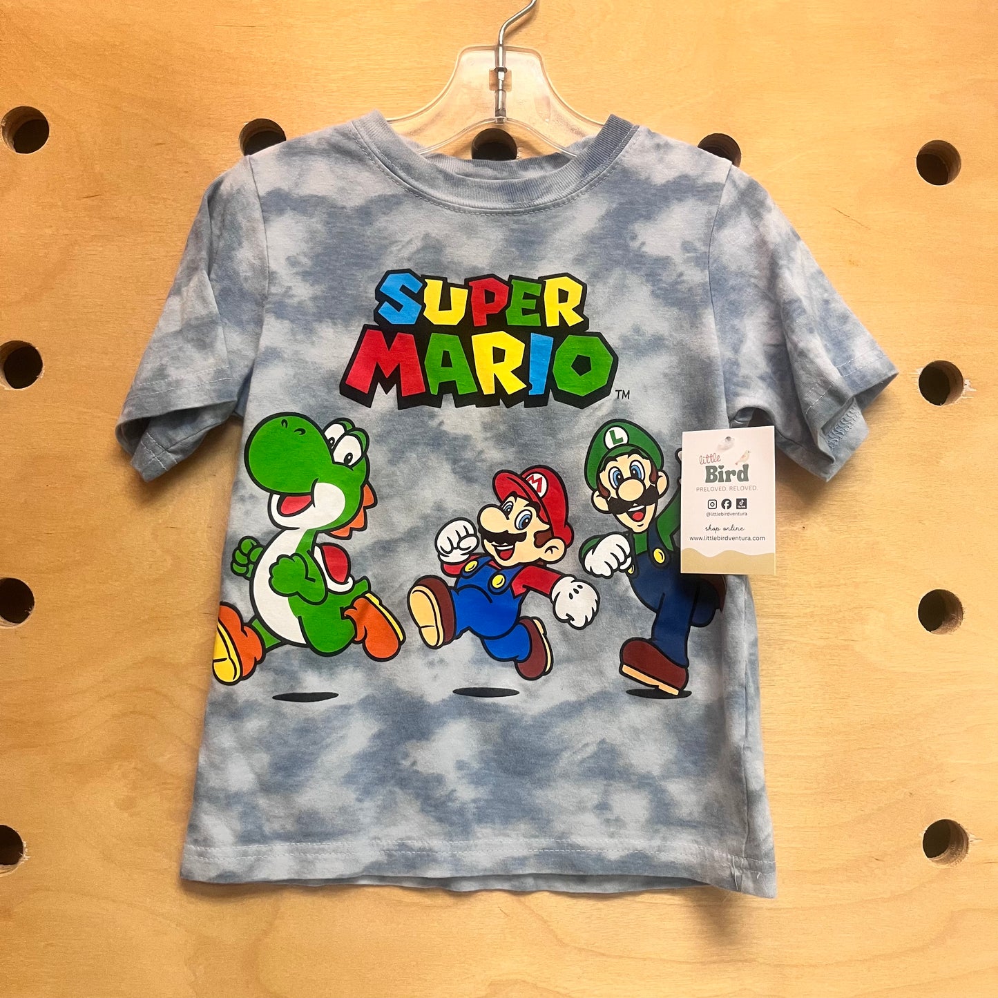 Blue Tie Dye Mario Tee