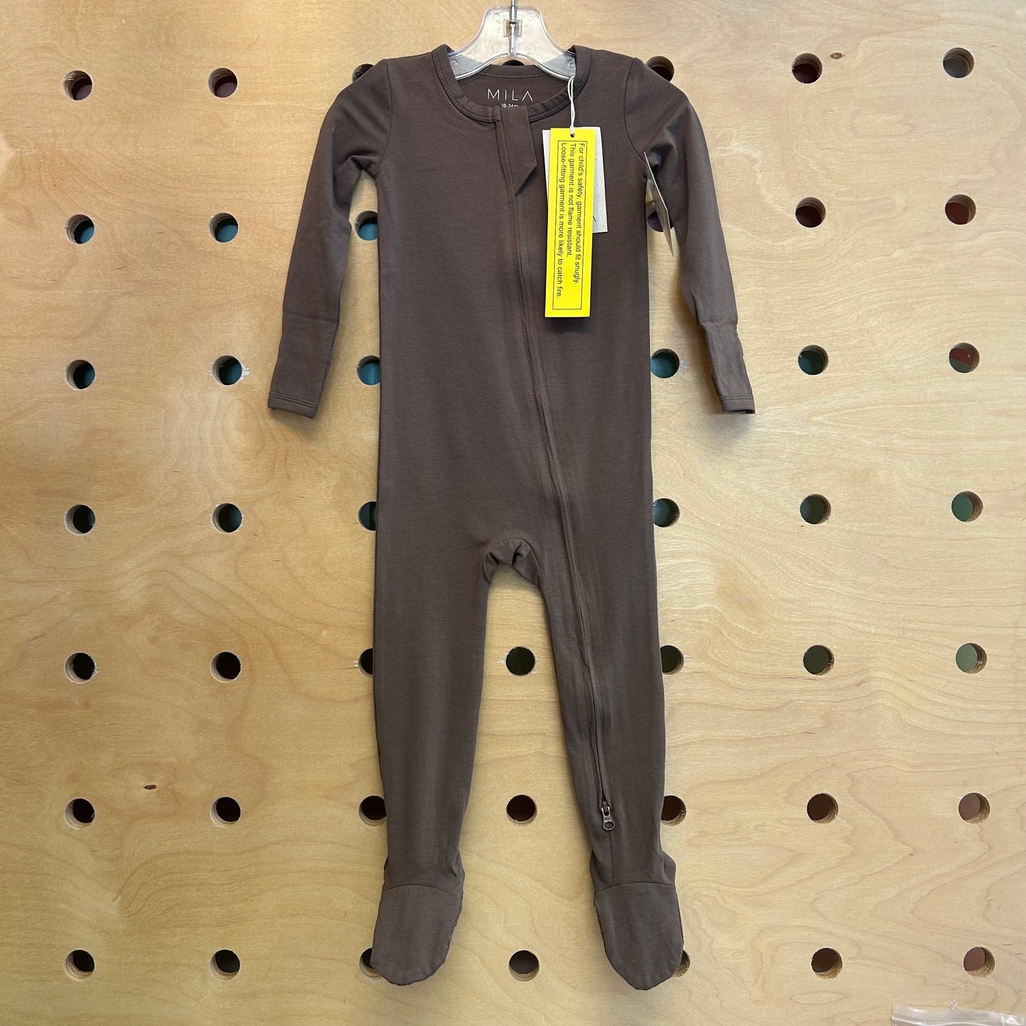 Brown Zip Footies NEW!