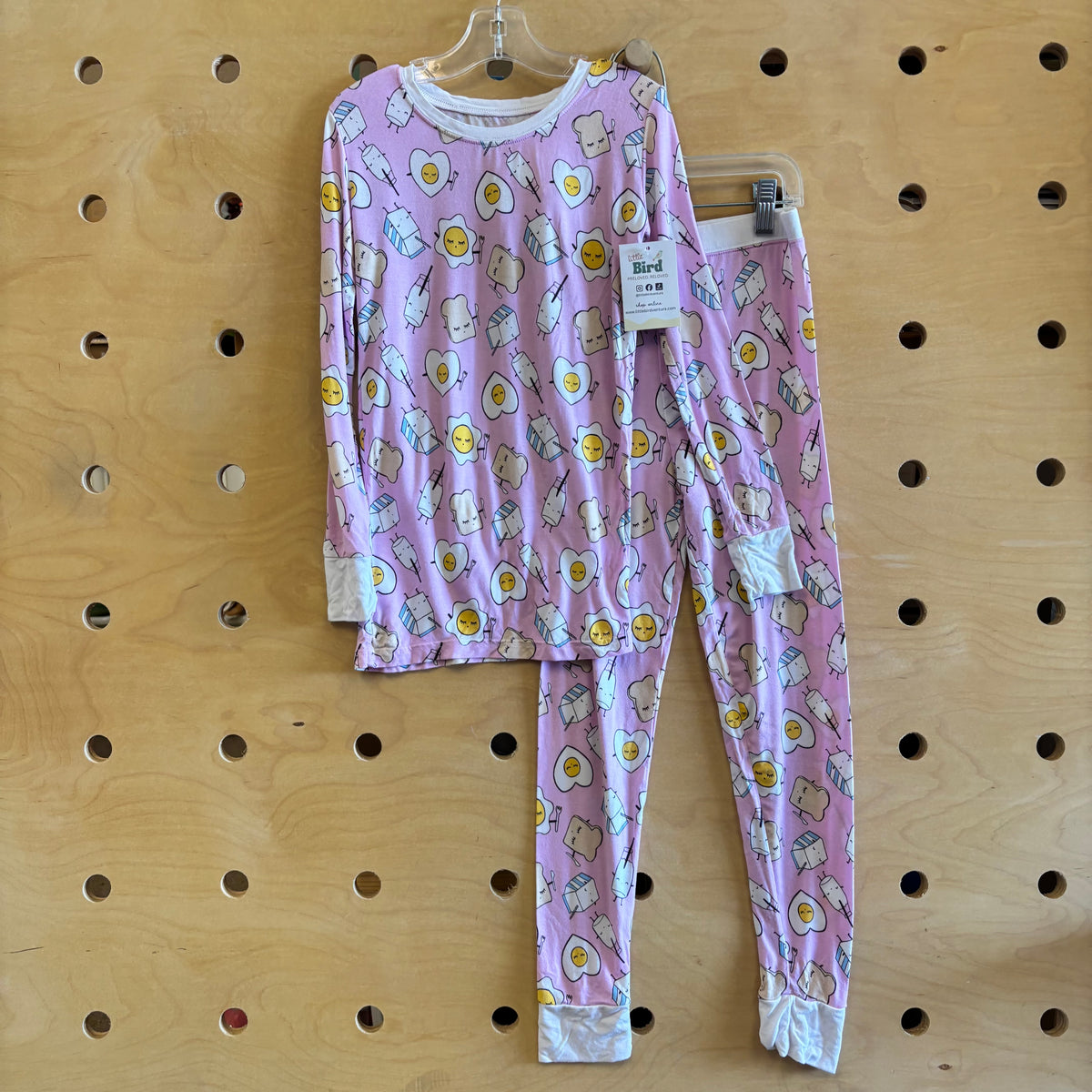 Pink Bamboo Milk Eggs Toast PJ's