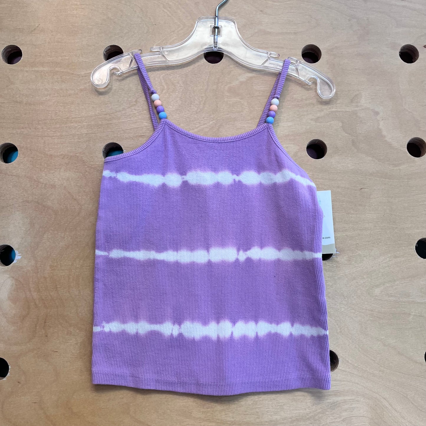 Purple Tie Dye Bead Strap Tank