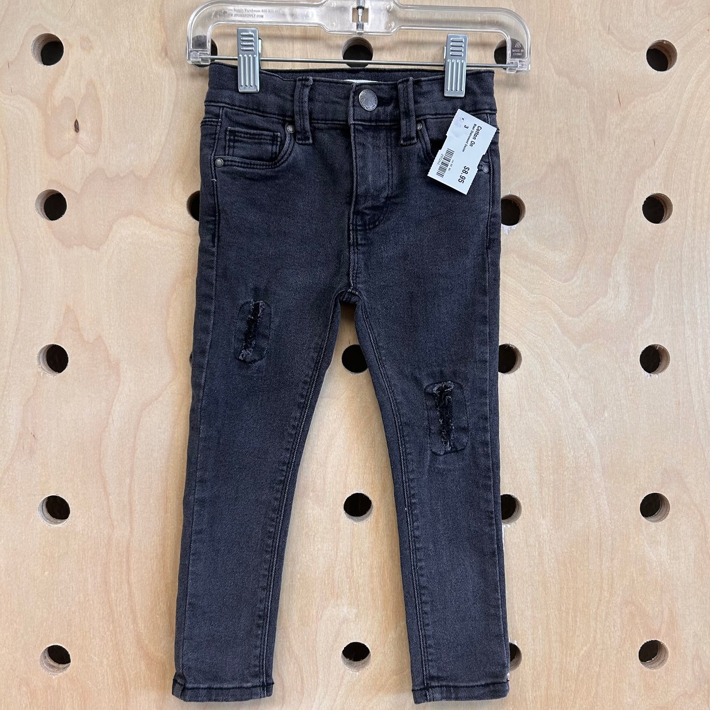 Black Distressed Denim