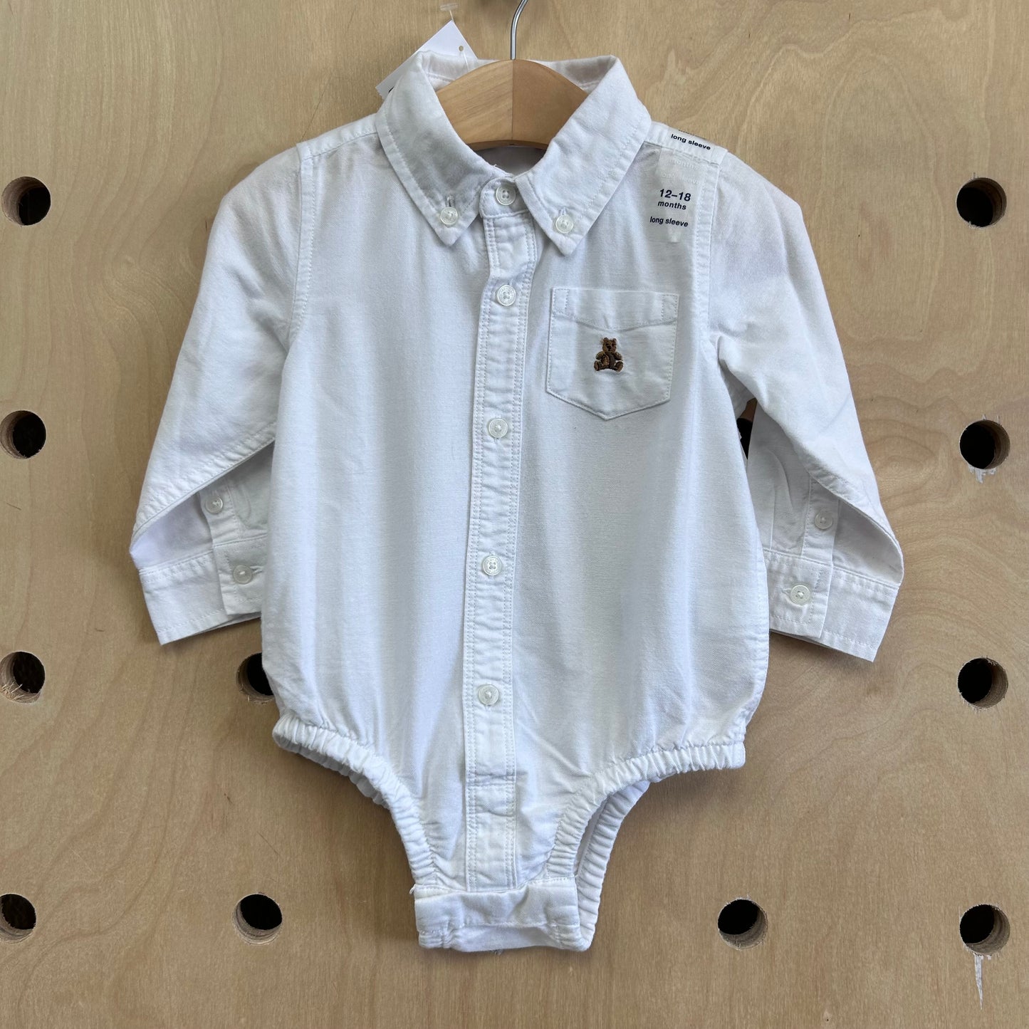 White Button Up Bodysuit NEW!