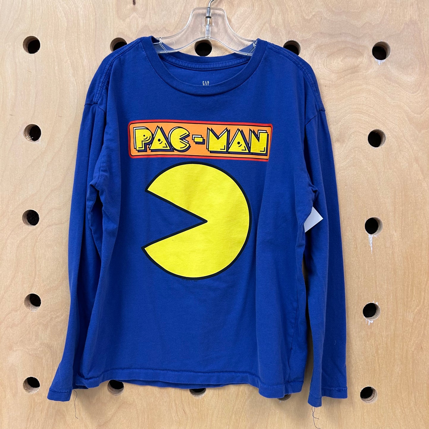 Blue Pac-Man Graphic Long Sleeve
