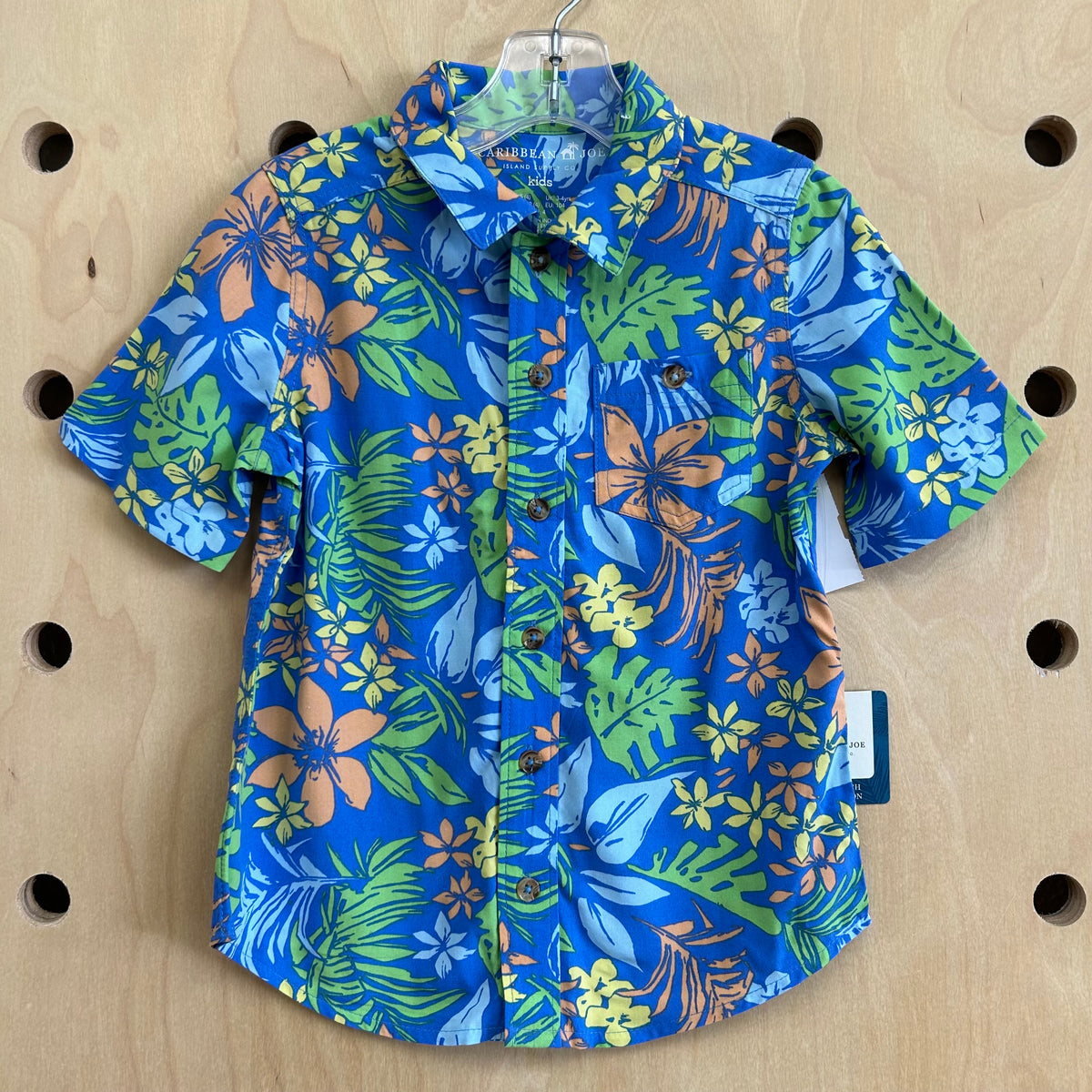 Blue Tropical Button Up NEW!
