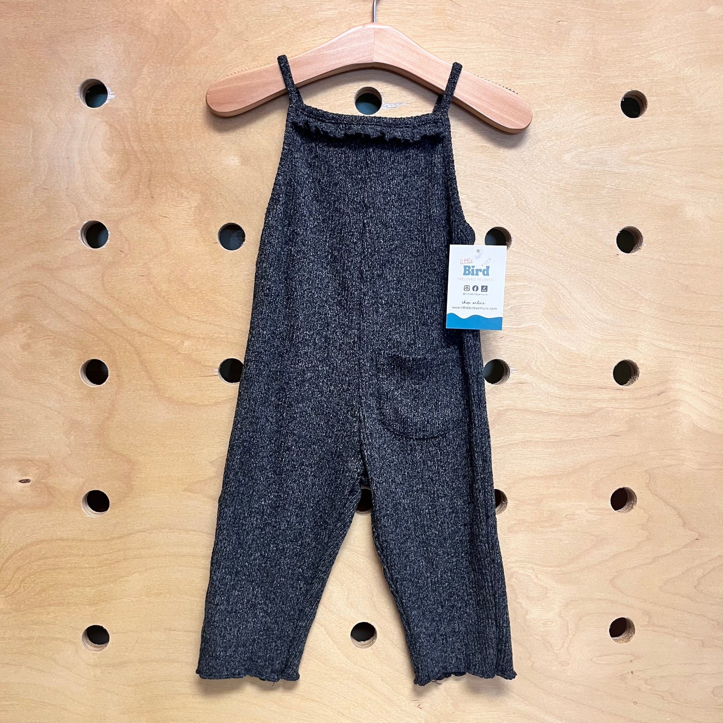 Heathered Grey Knit Romper