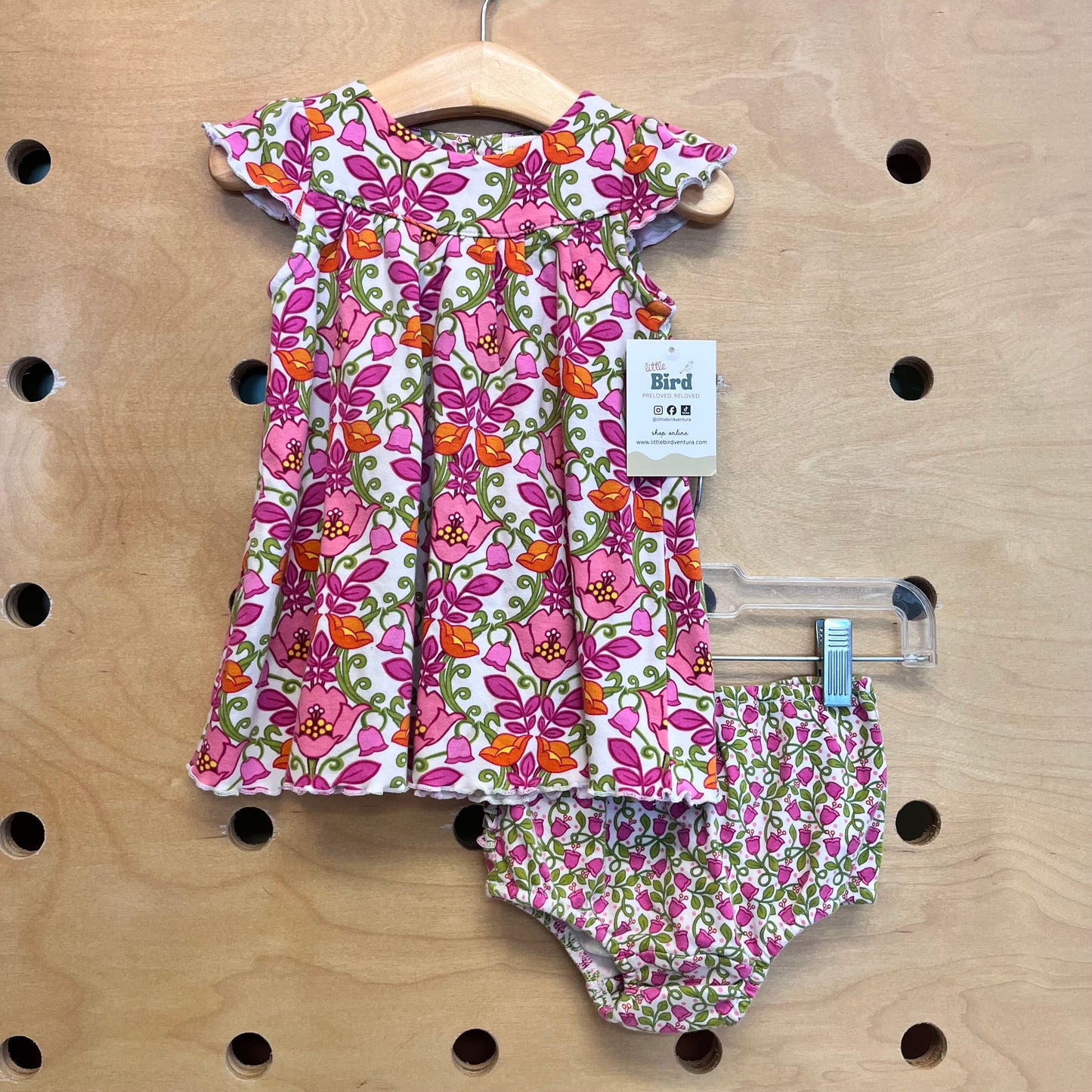 Pink Floral Dress w/ Bloomers