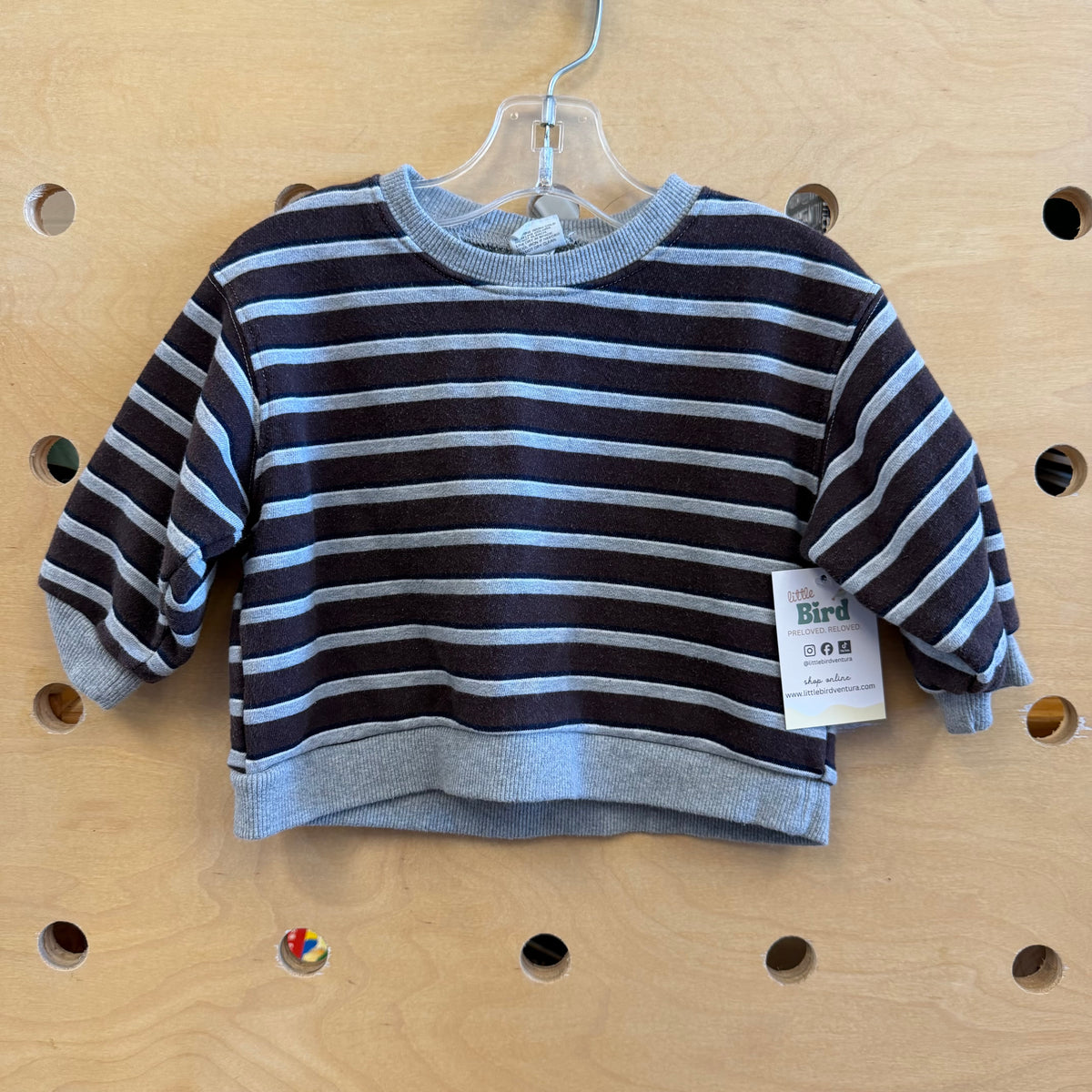 Brown/Grey Striped Pullover