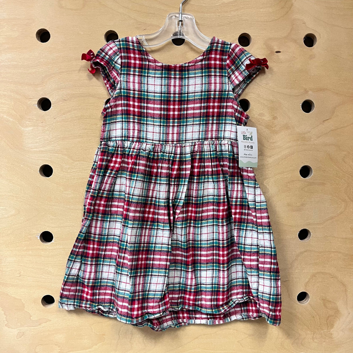 Red & Green Plaid Flannel Dress