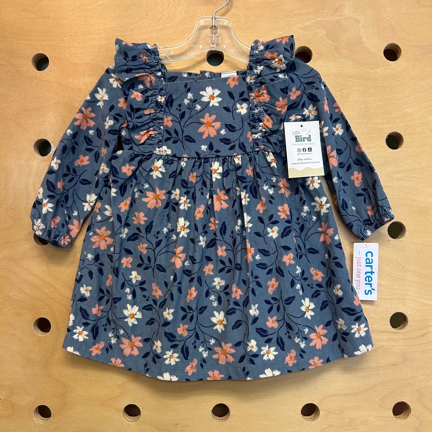 Blue Floral Cord Dress NEW!