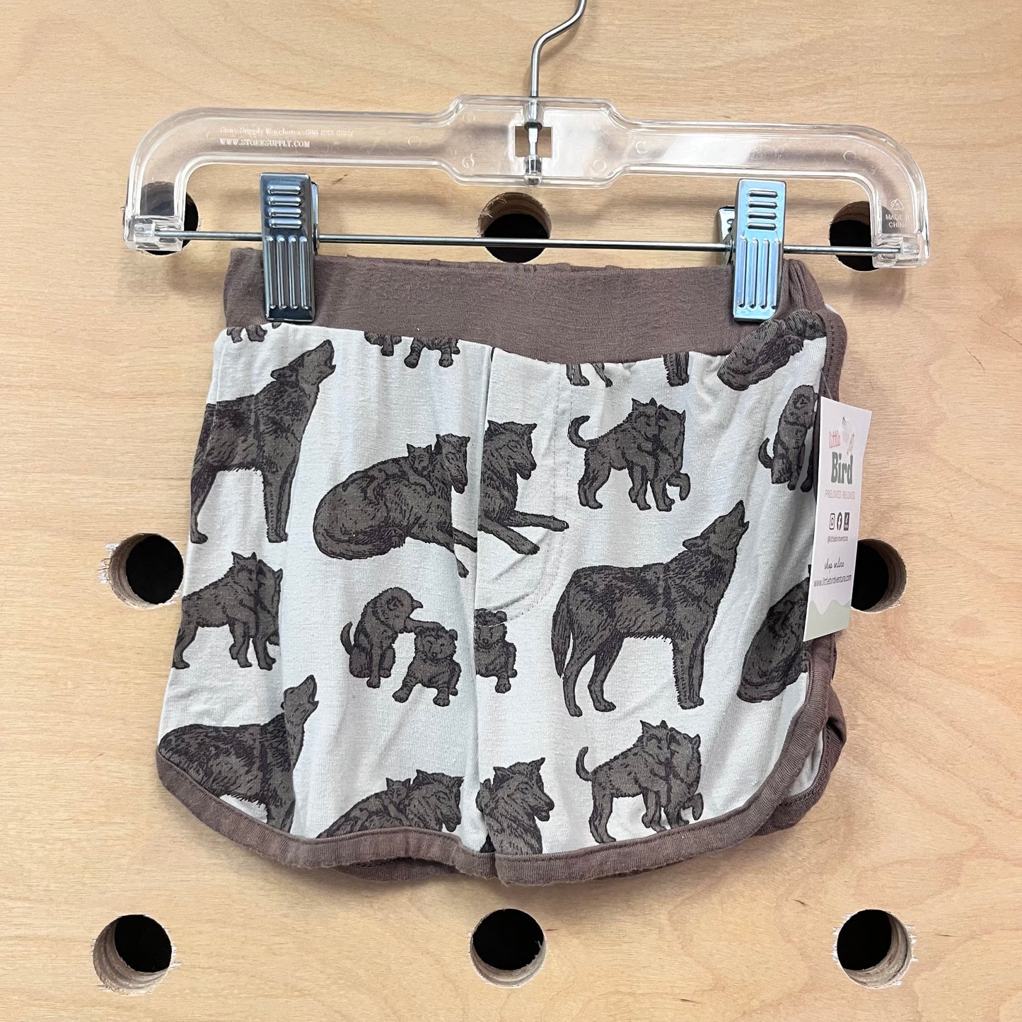 Bamboo Brown/White Wolf Shorties
