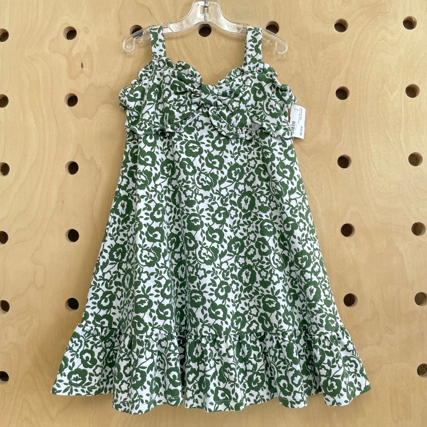 Green + White Floral Dress