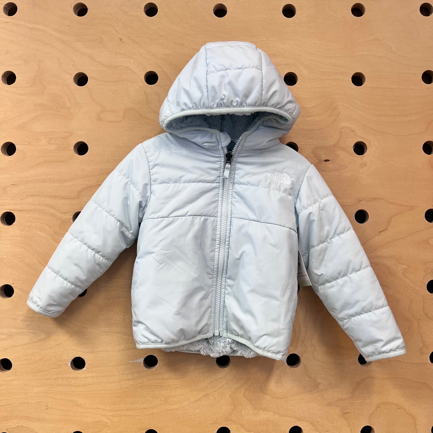 Pastel Blue Puffer w/ Faux Fur Lining