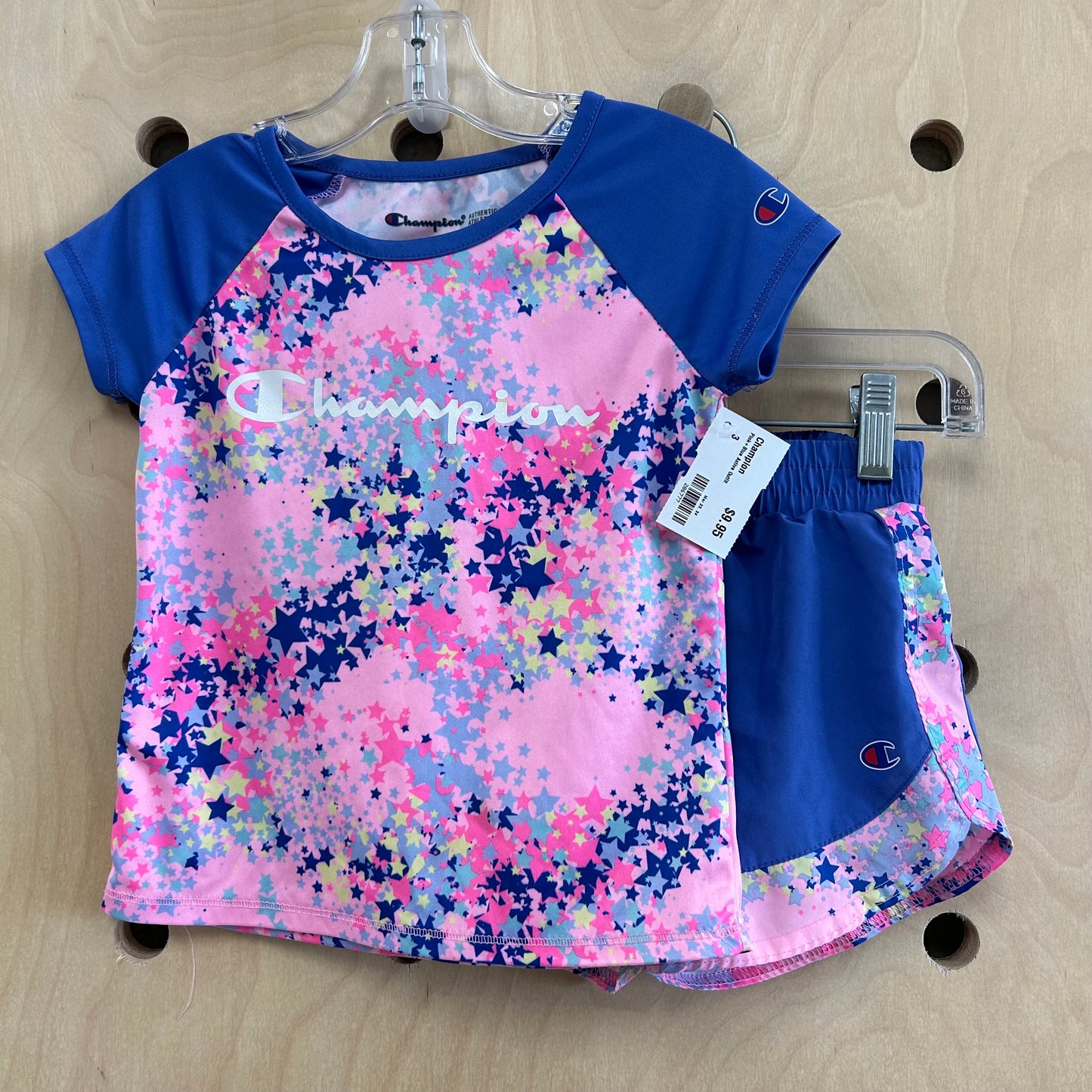 Pink+Blue Active Outfit