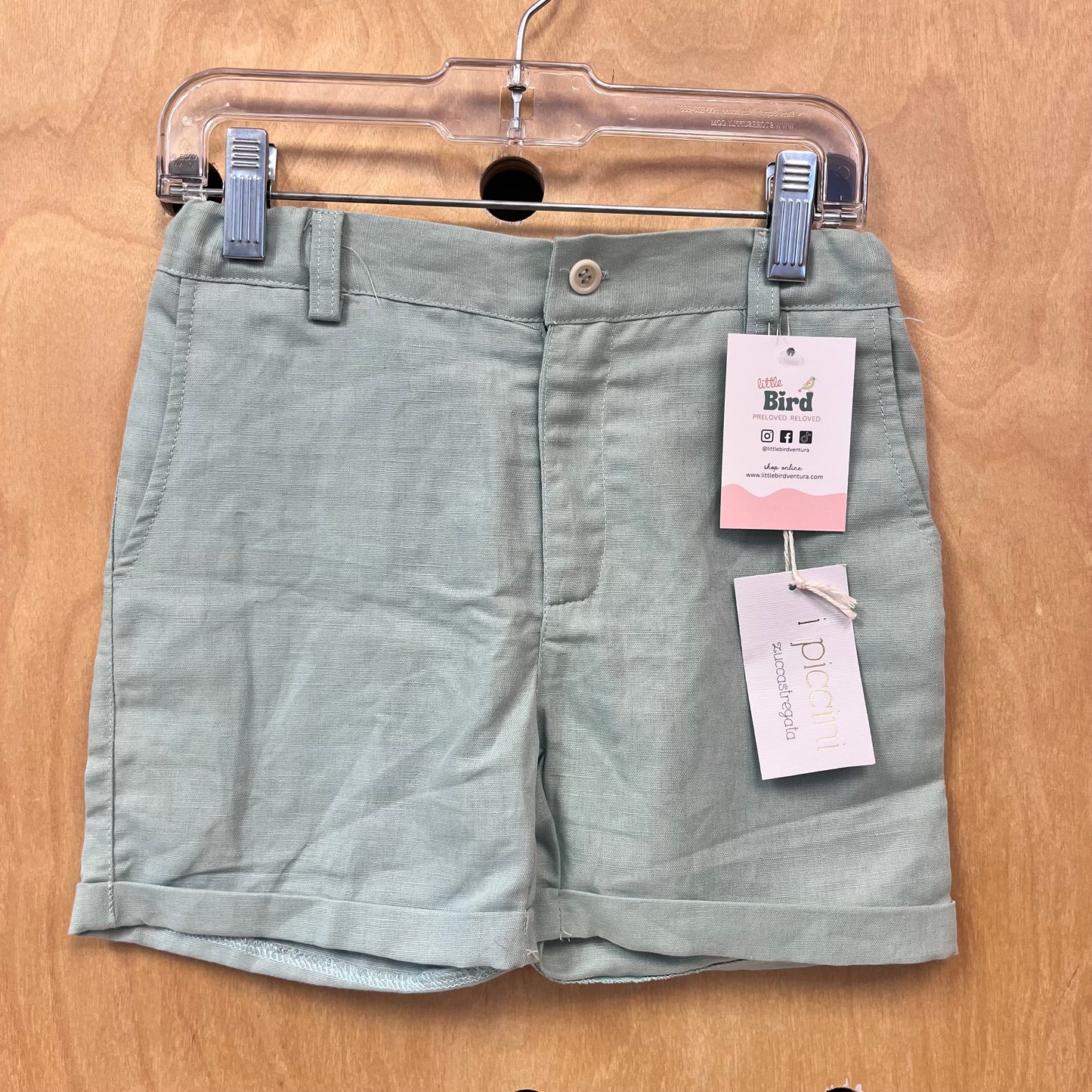 Green Linen Shorts NEW!