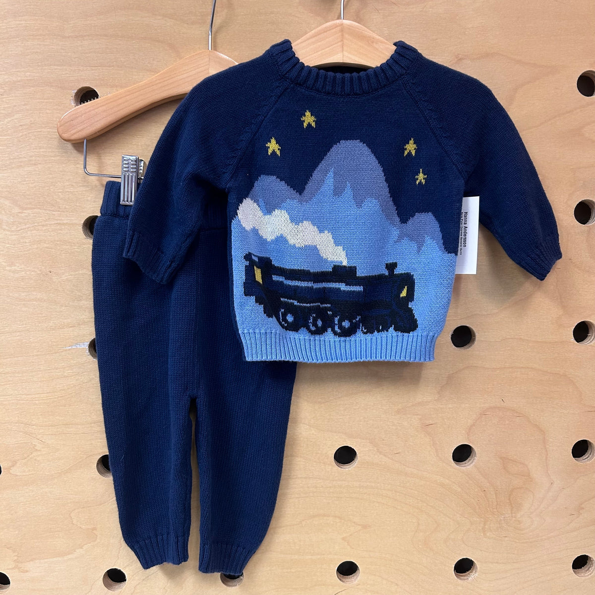 Navy Polar Express Sweater Outfit