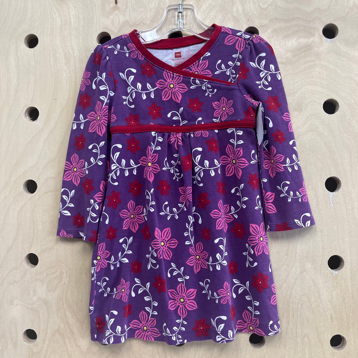 Purple Pink & Red Floral Dress