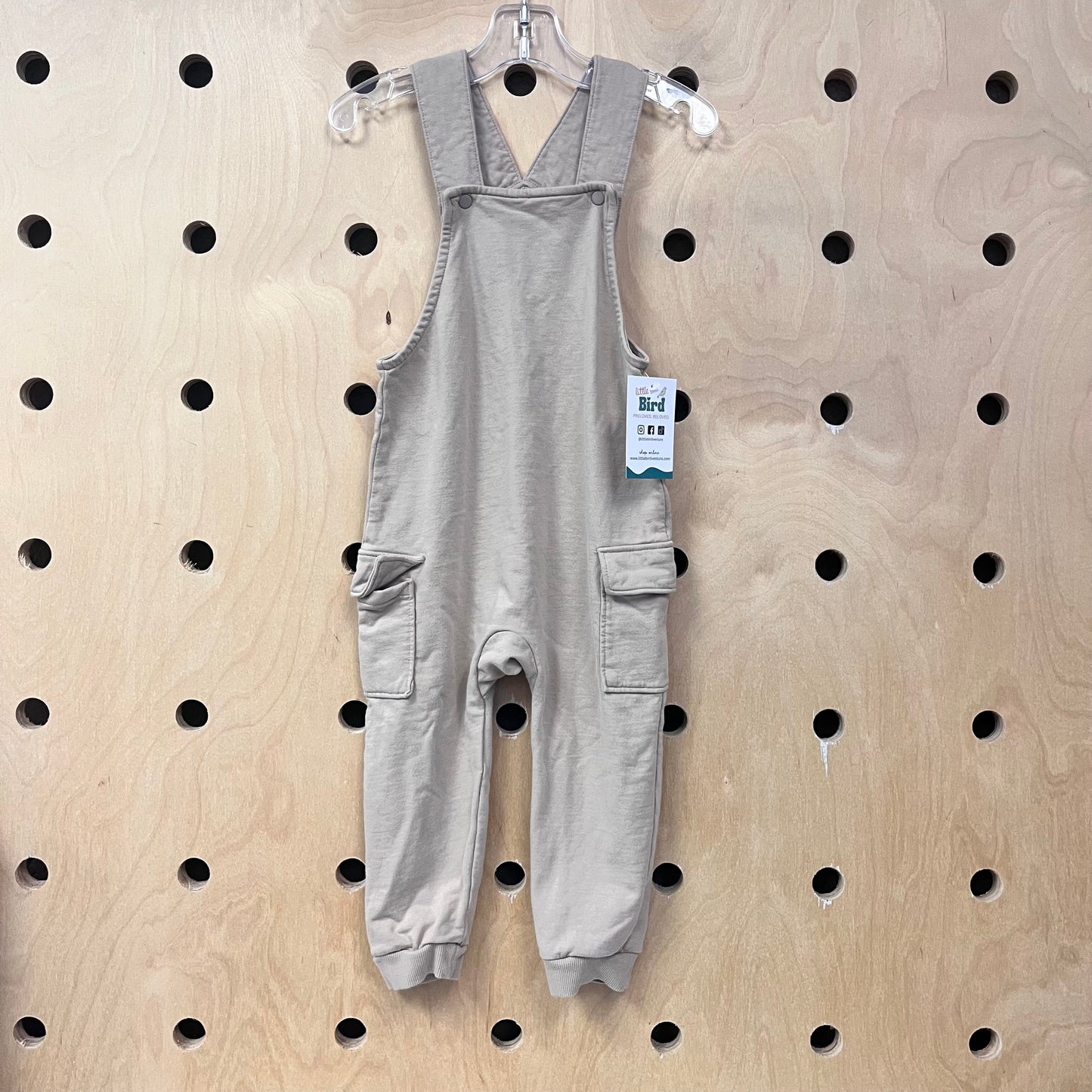 Beige Soft Overalls
