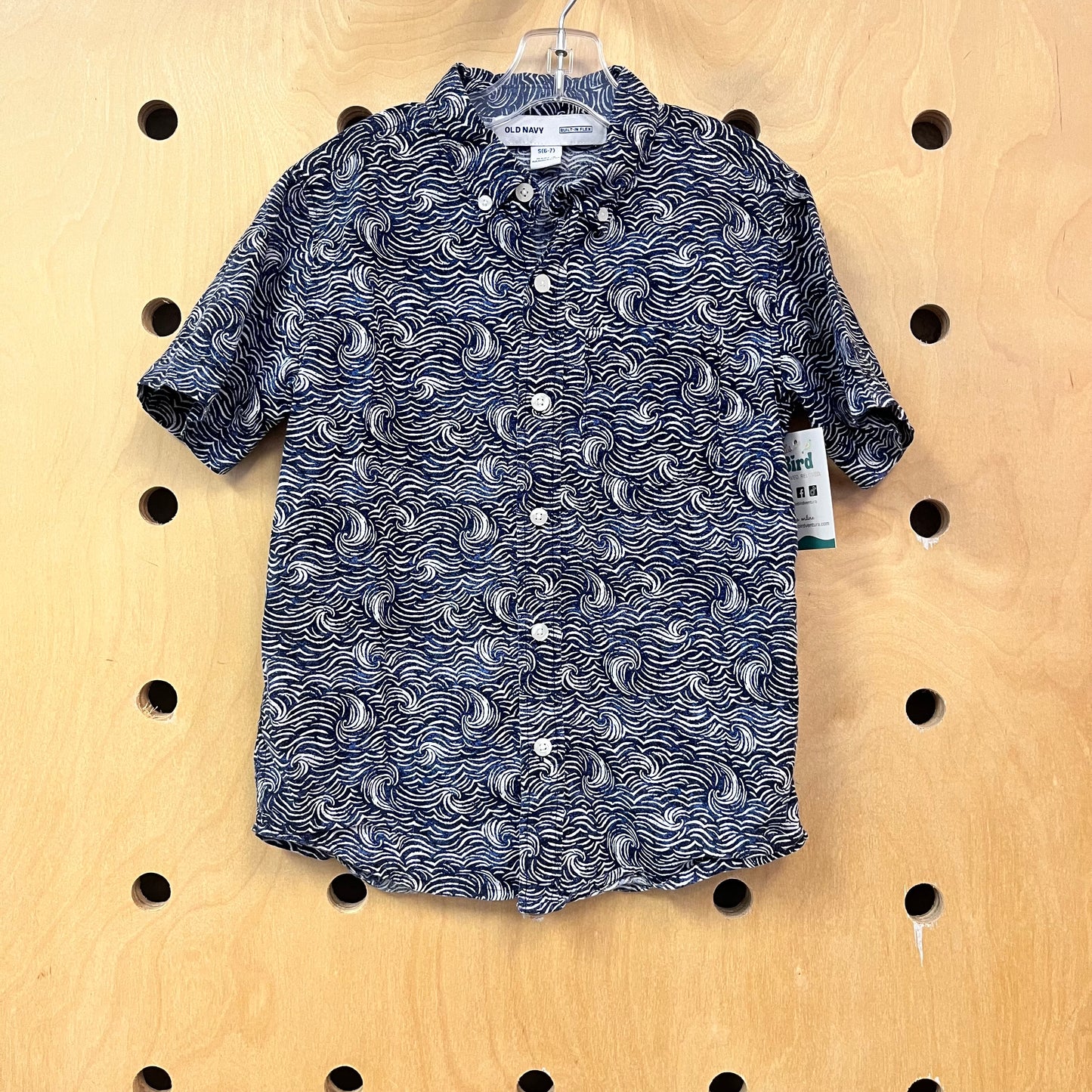 Blue Waves Button Up Shirt