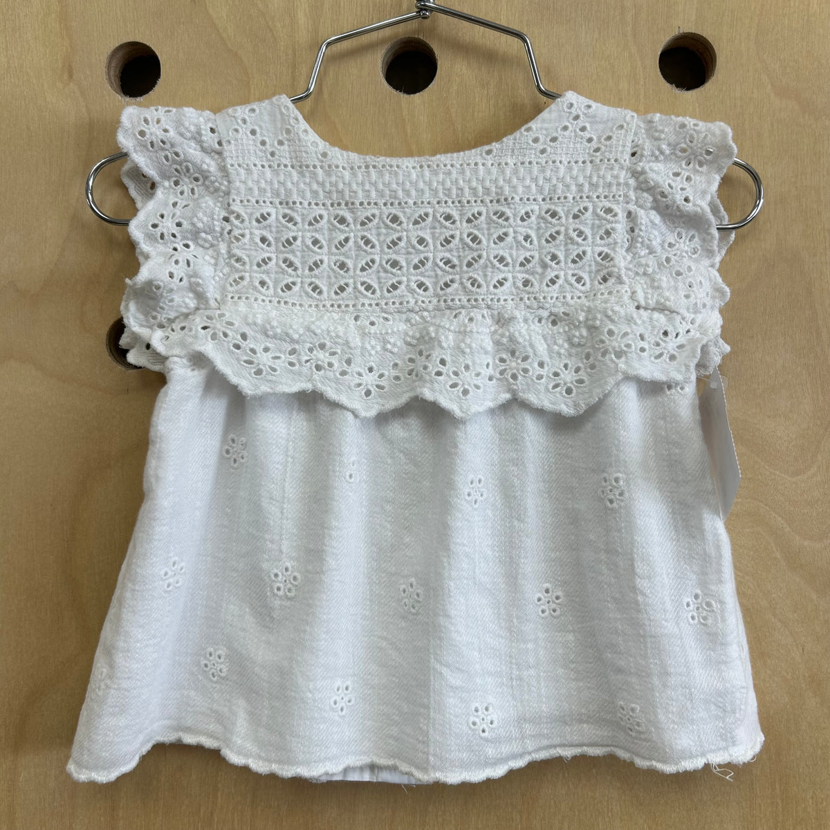 White Eyelet Top