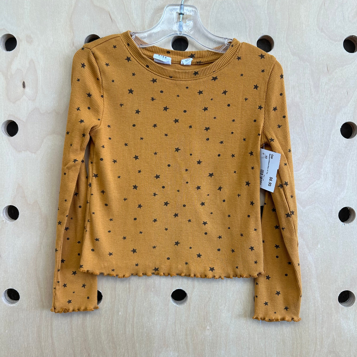 Marigold Ribbed Stars LS Tee