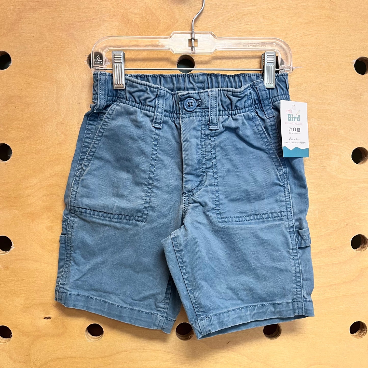 Blue Cargo Denim Shorts