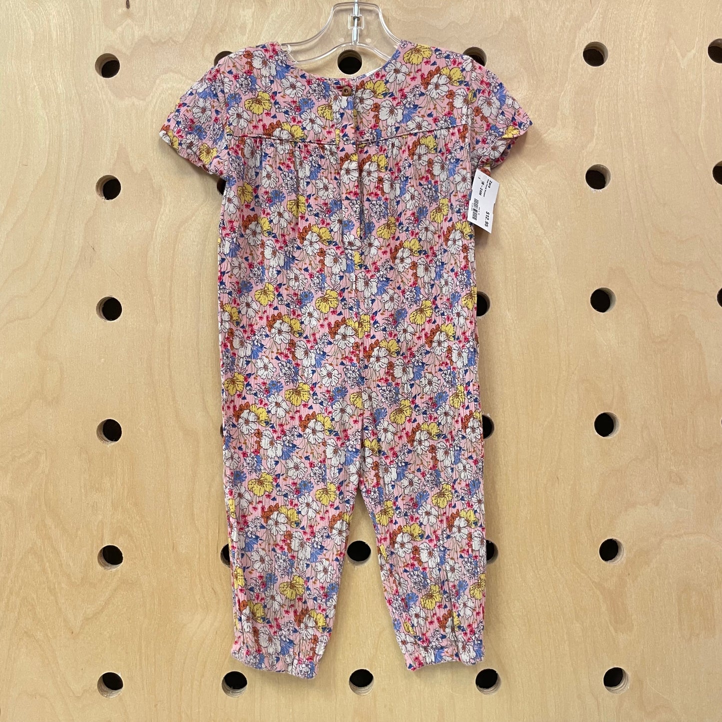 Pink Floral Romper