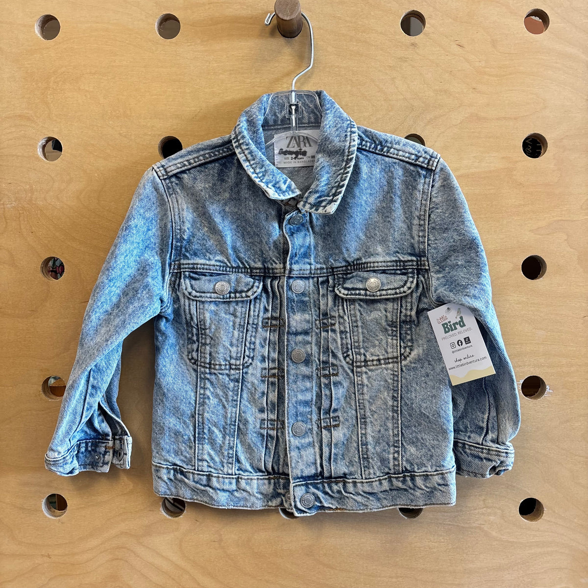 Light Wash Snap Denim Jacket
