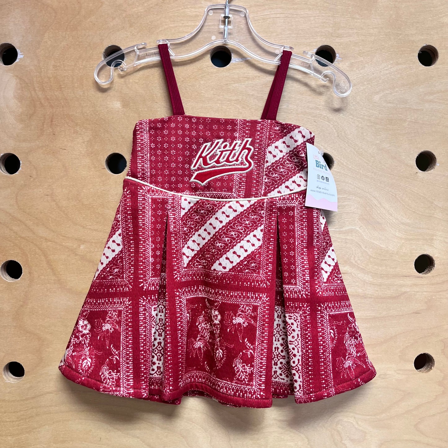 Red Bandana Print Logo Dress