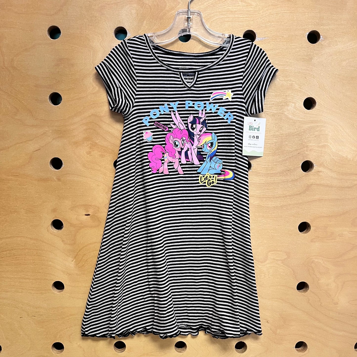 Black Striped 'Pony Power' Dress