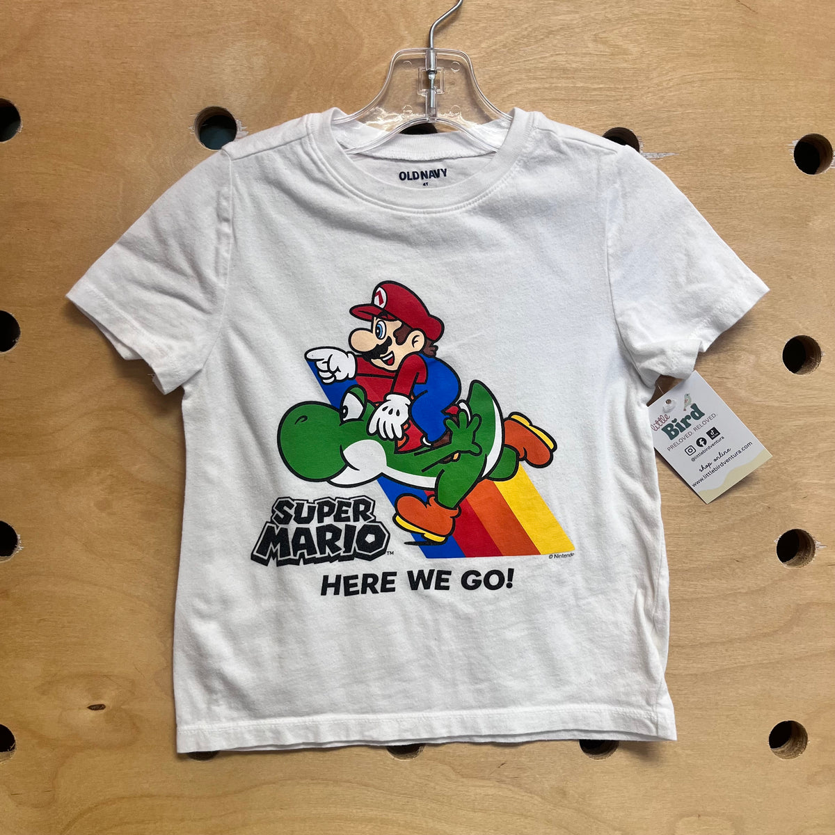 White Super Mario Tee