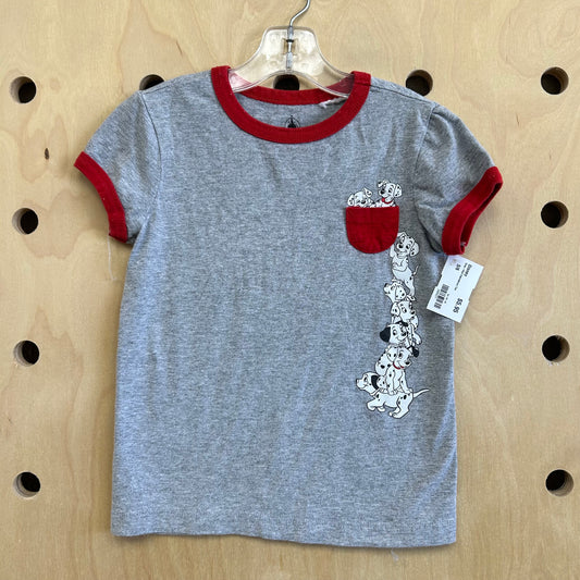 Grey+Red Dalmations Tee