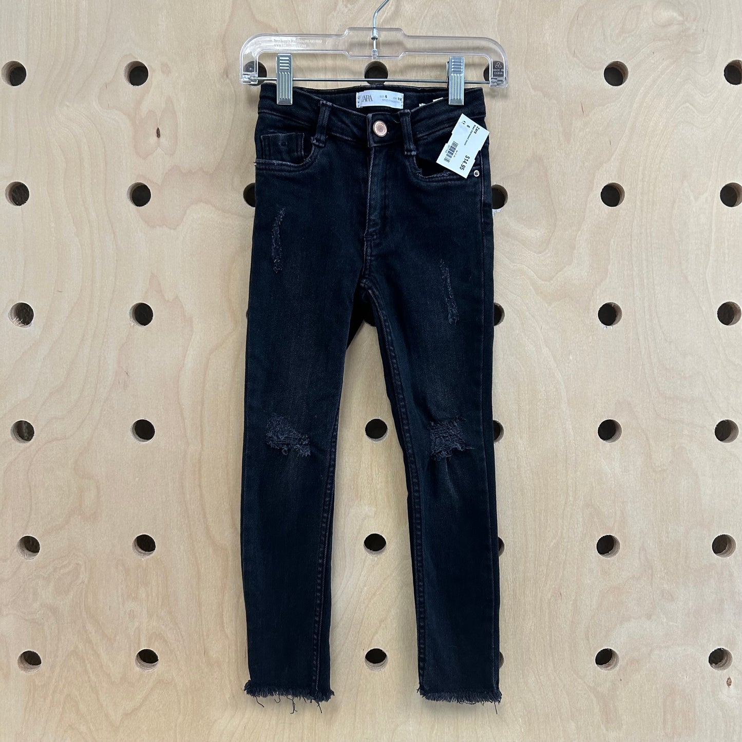 Black Distressed Denim