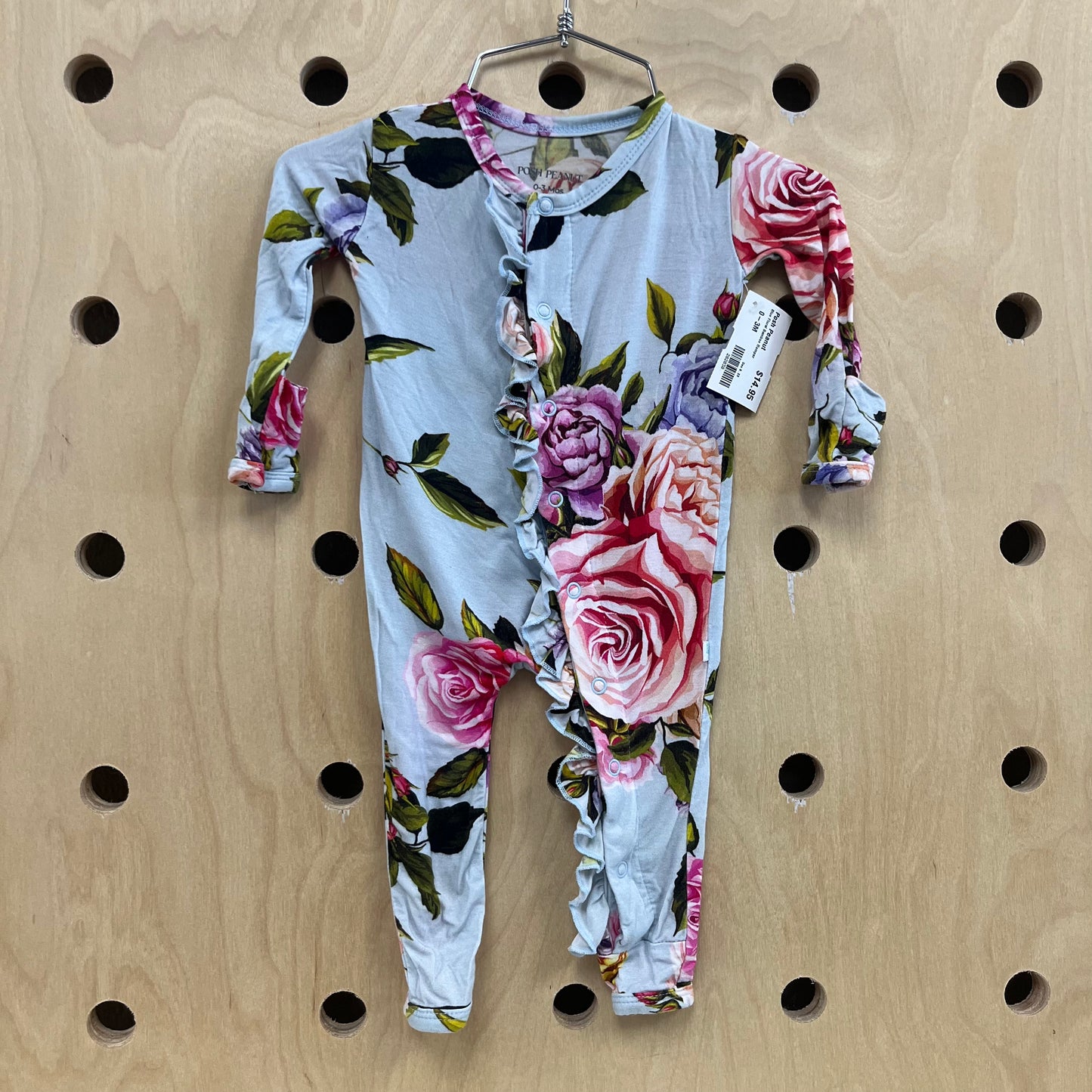 Blue Floral Bamboo Romper