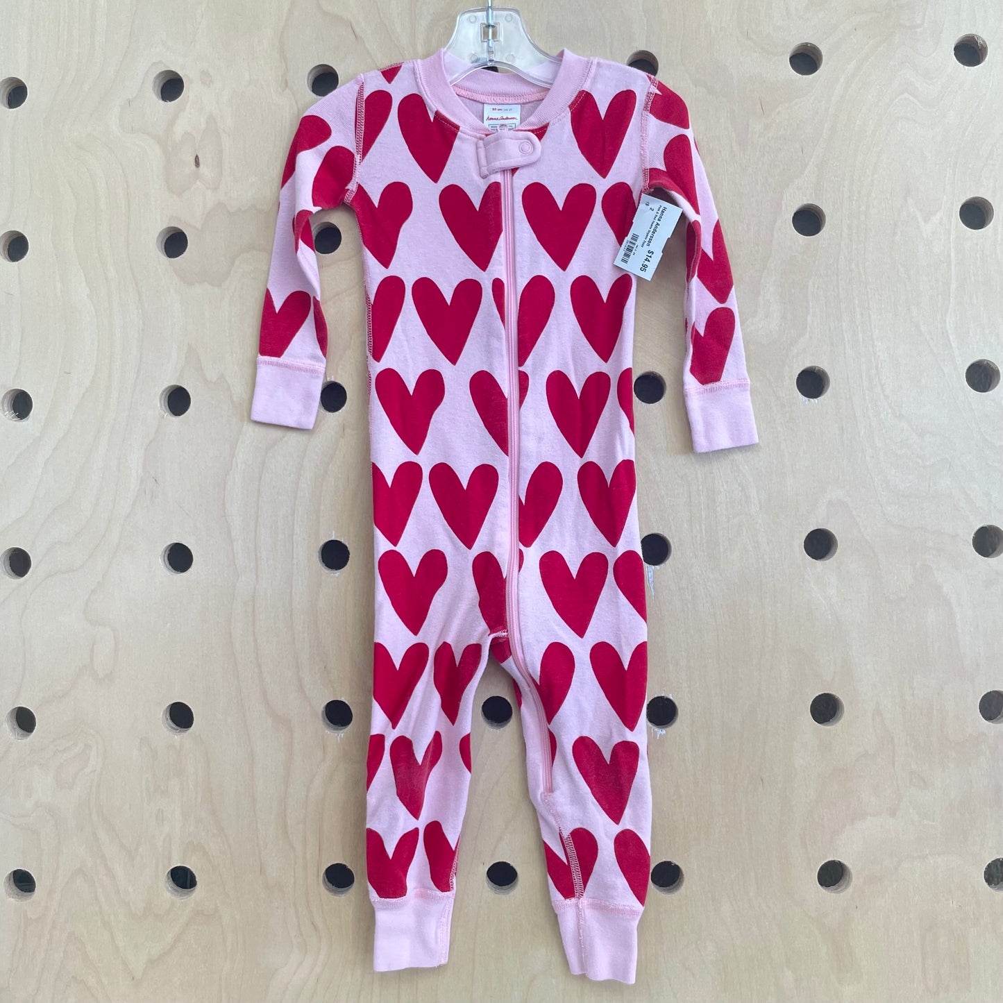 Pink & Red Hearts Organic Zippy