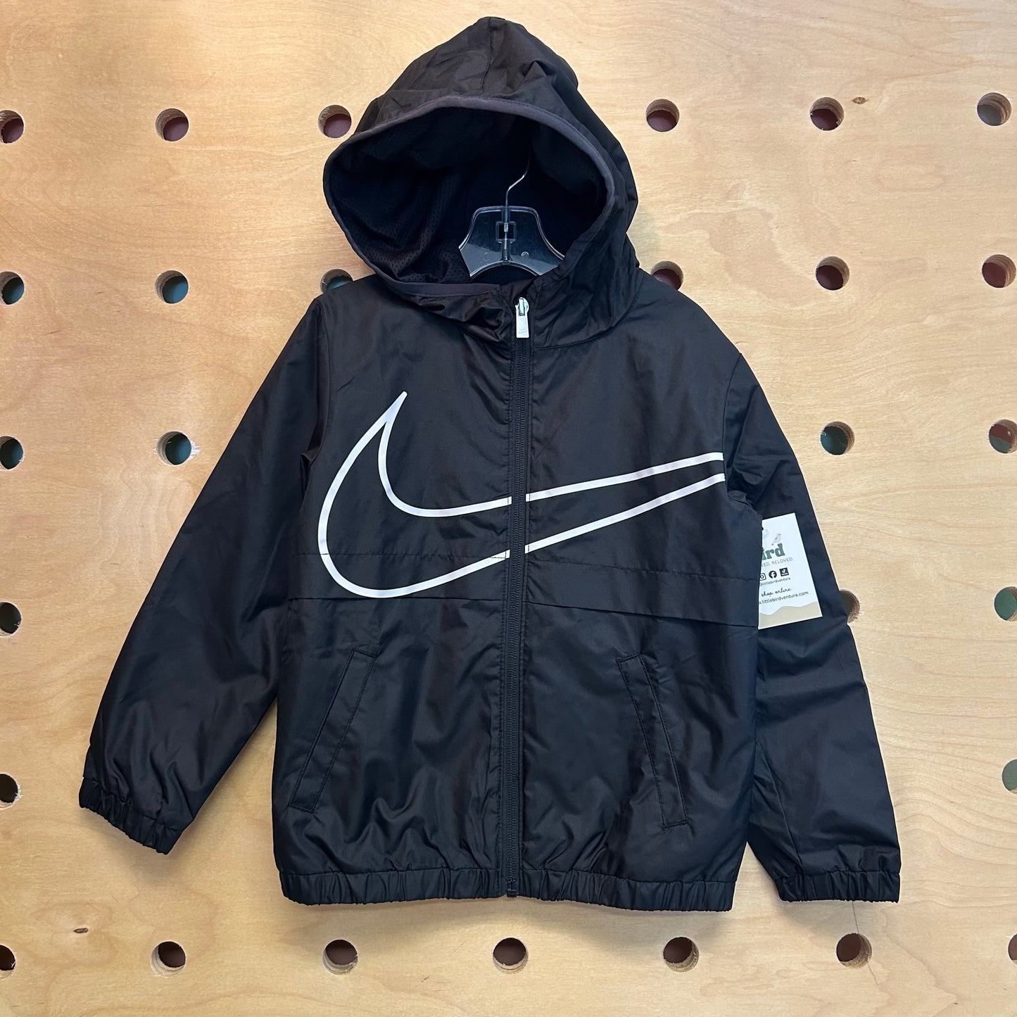 Black/White Swoosh Hoodie Windbreaker