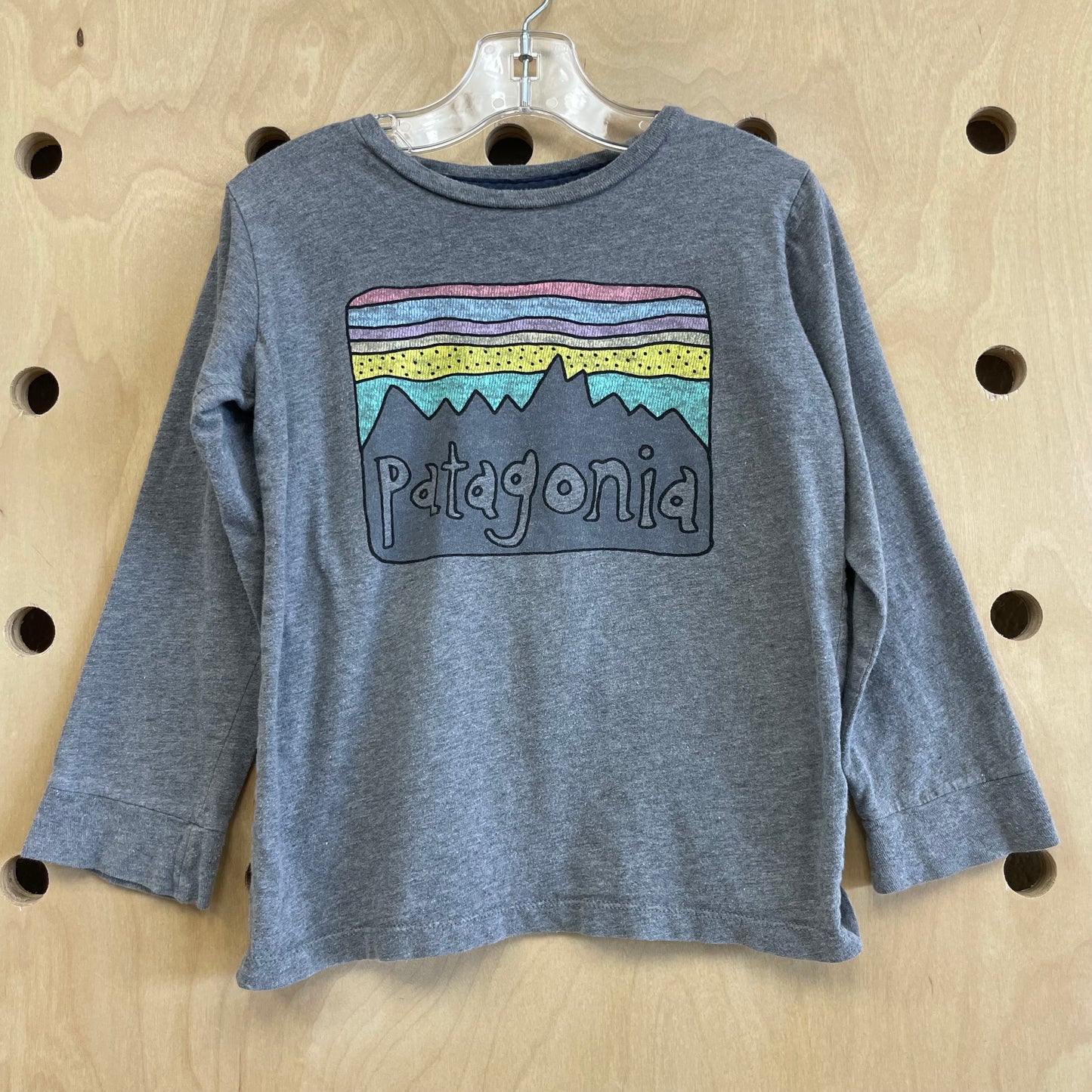 Grey Long Sleeve Logo Tee