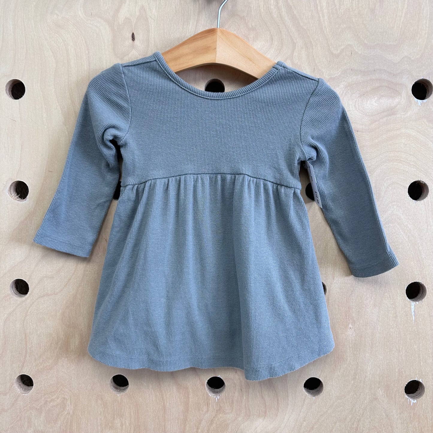 Sage Green Ribbed Dress