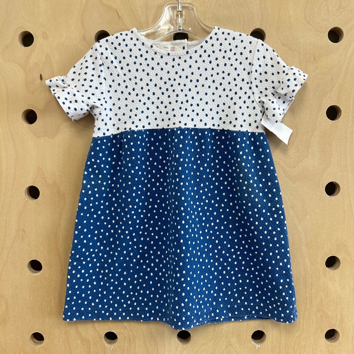 Blue & White Polka Dot Dress