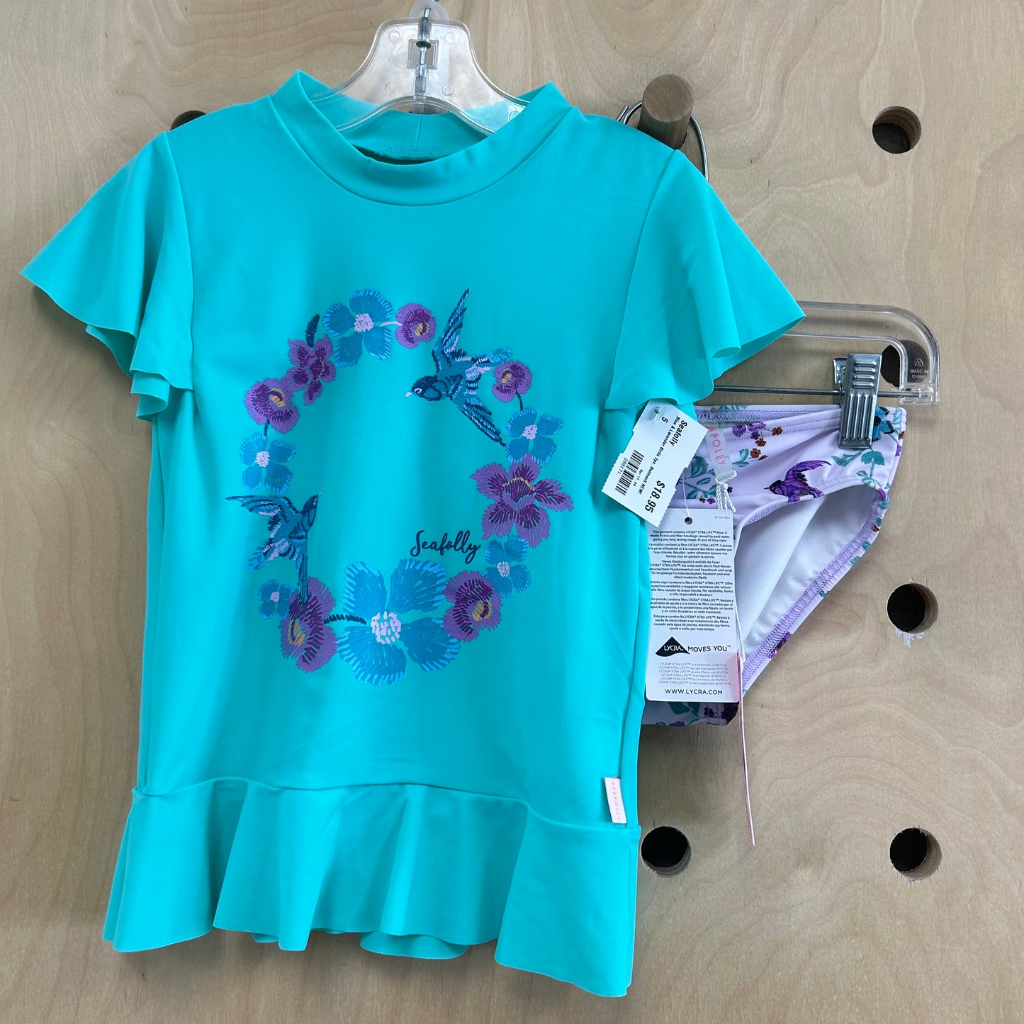 Blue & Lavender Birds 2pc. Swimsuit NEW!