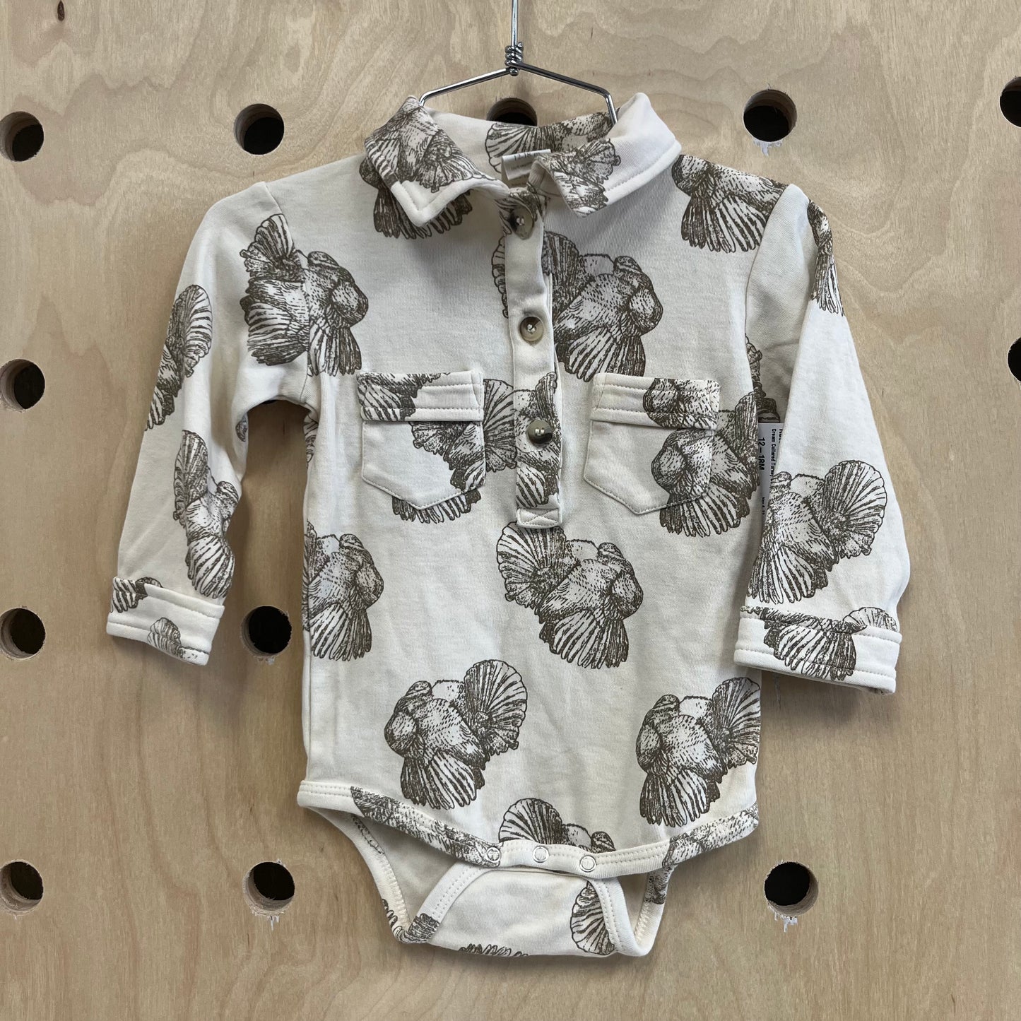 Cream Collared Turkey Bodysuit