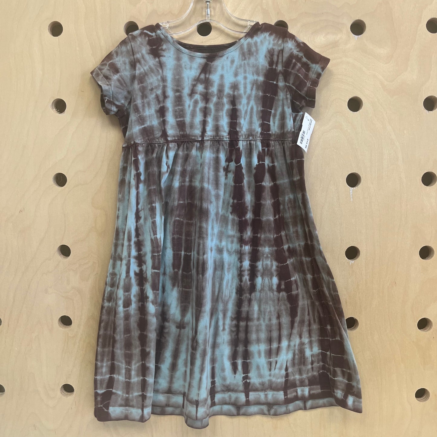 Blue & Brown Tie Dye Dress
