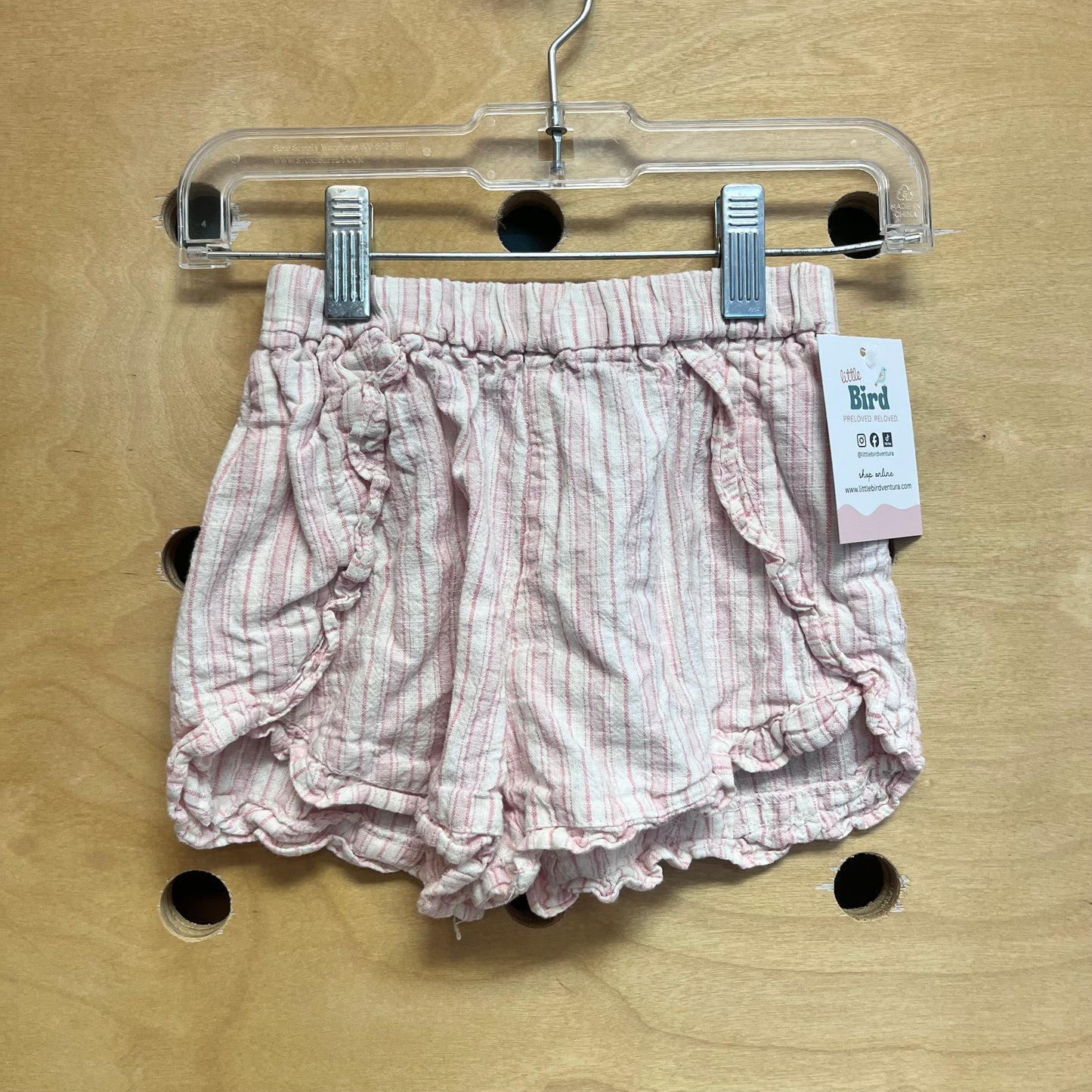 Pink/White Striped Shorts