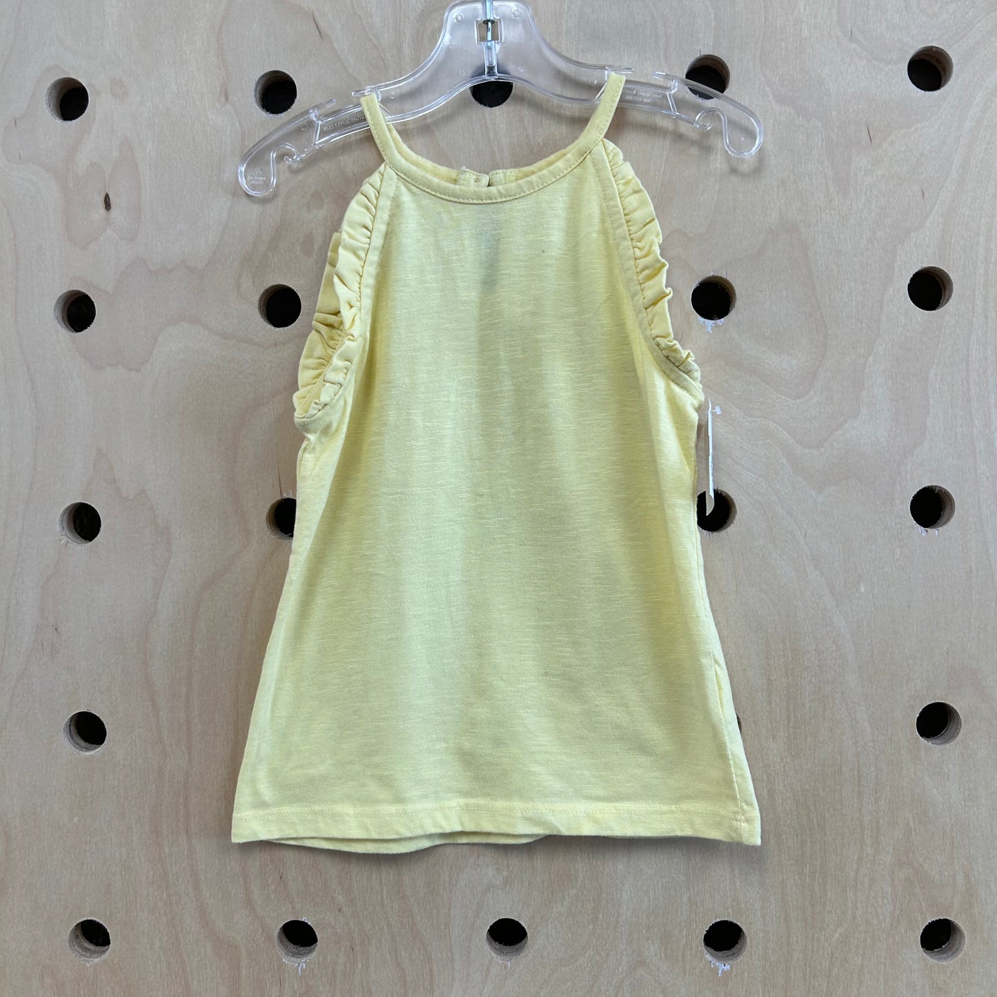 Yellow Flutter Sleeve Tank