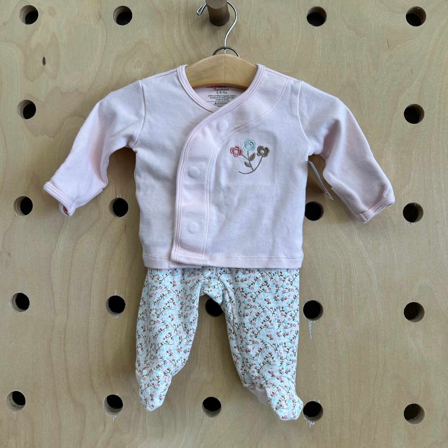 Pink Floral 3pc. Magnetic Outfit