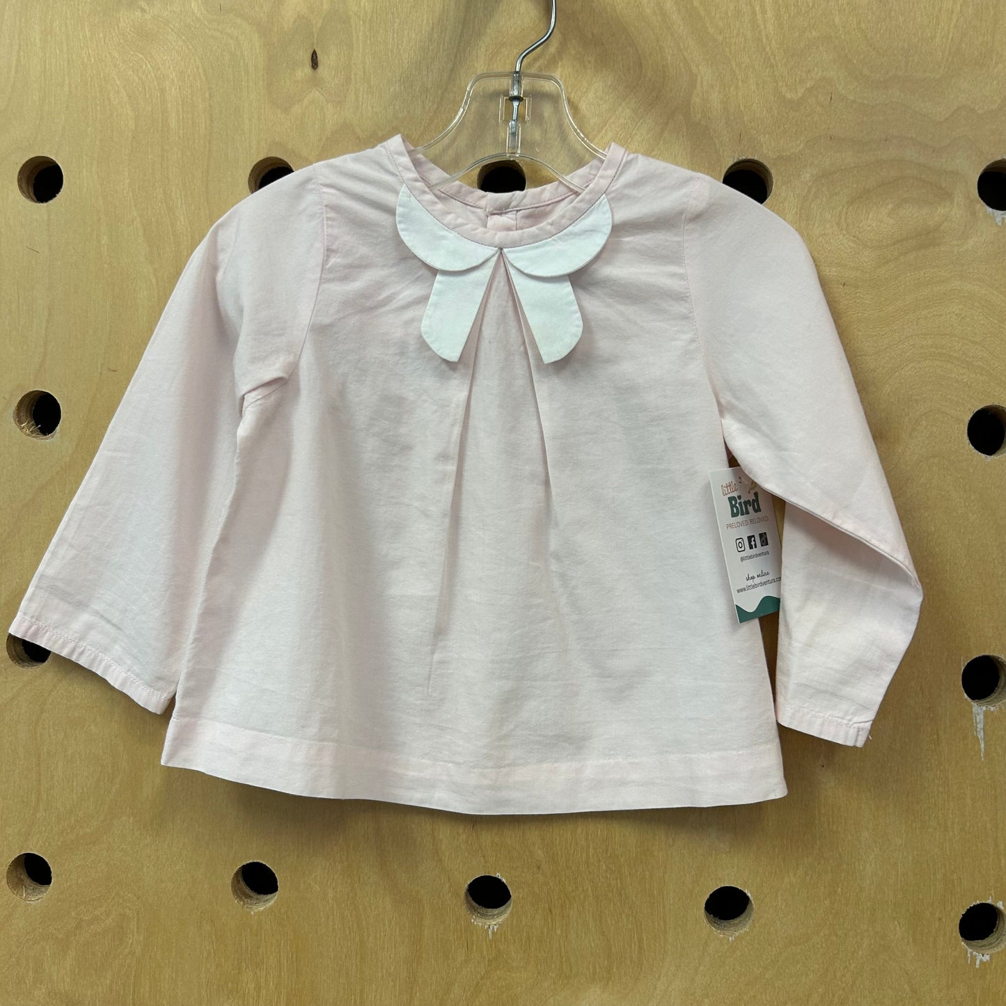 Pink & White Bow Top