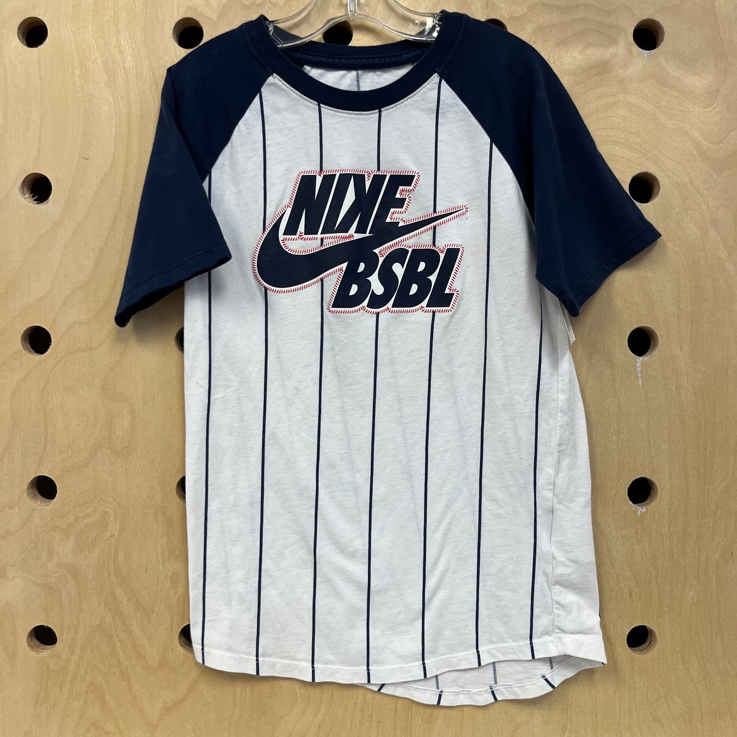 Blue & White Baseball Tee