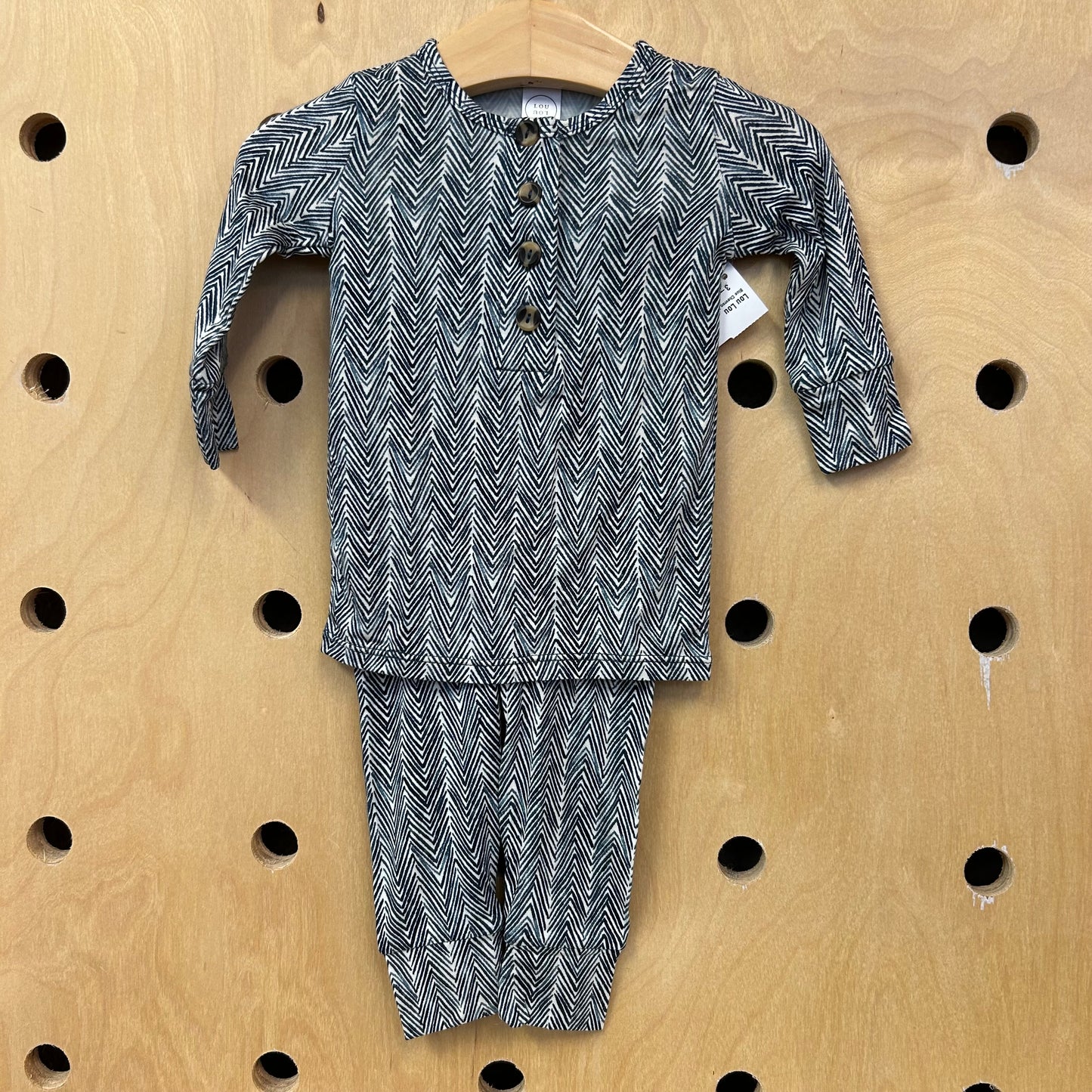 Blue Chevron Bamboo Set NEW!