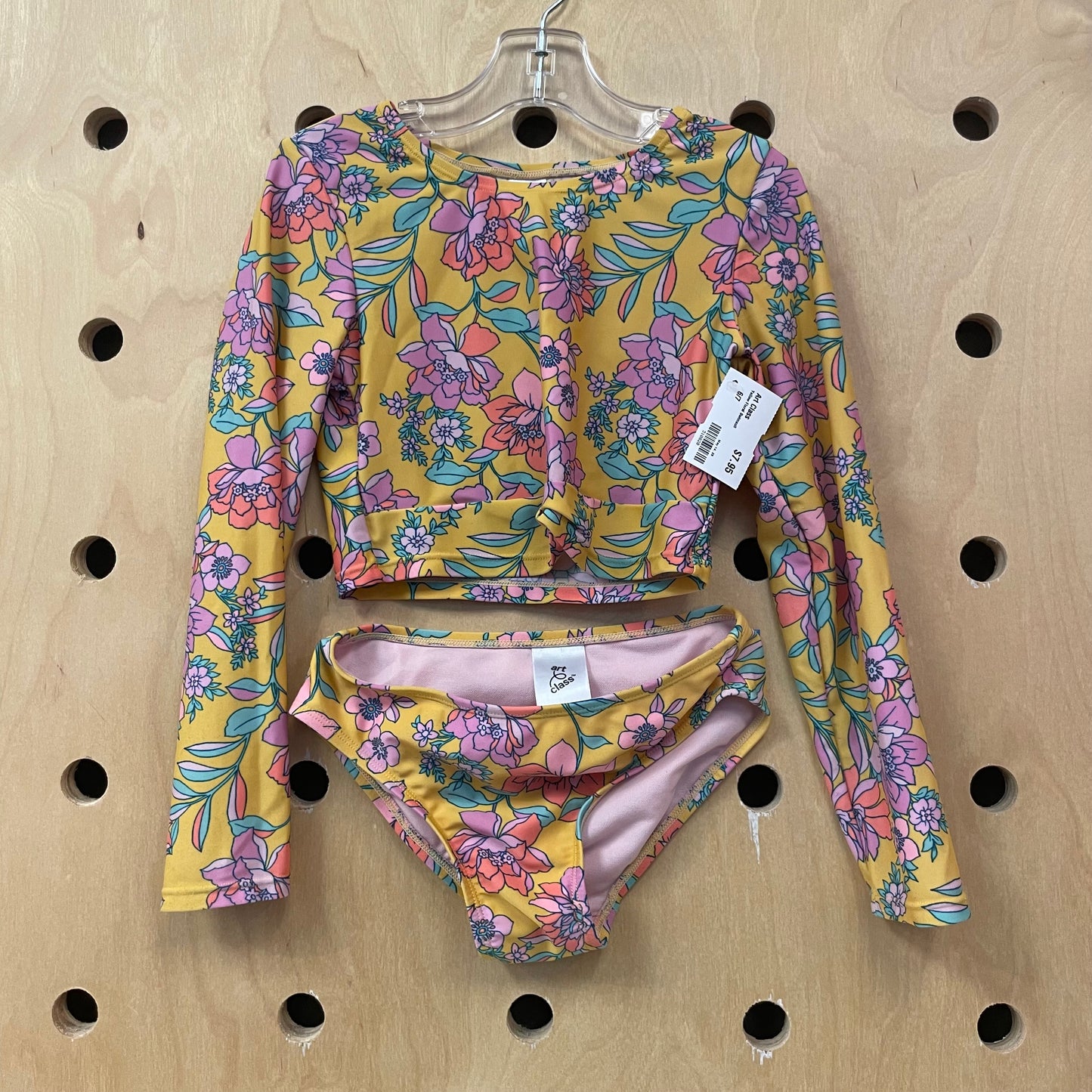 Yellow Floral Swimsuit
